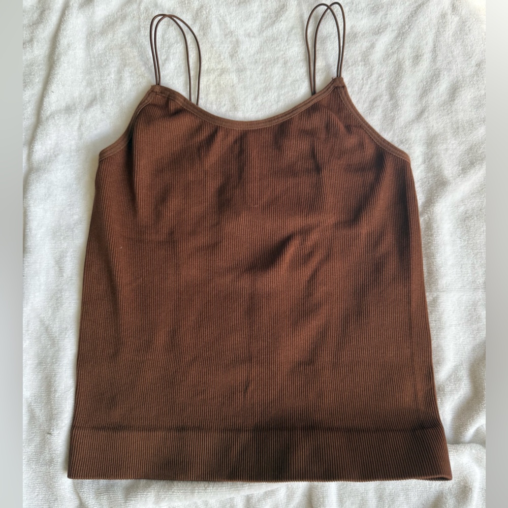 Blue Rain Kids Brown Ribbed Tank Top